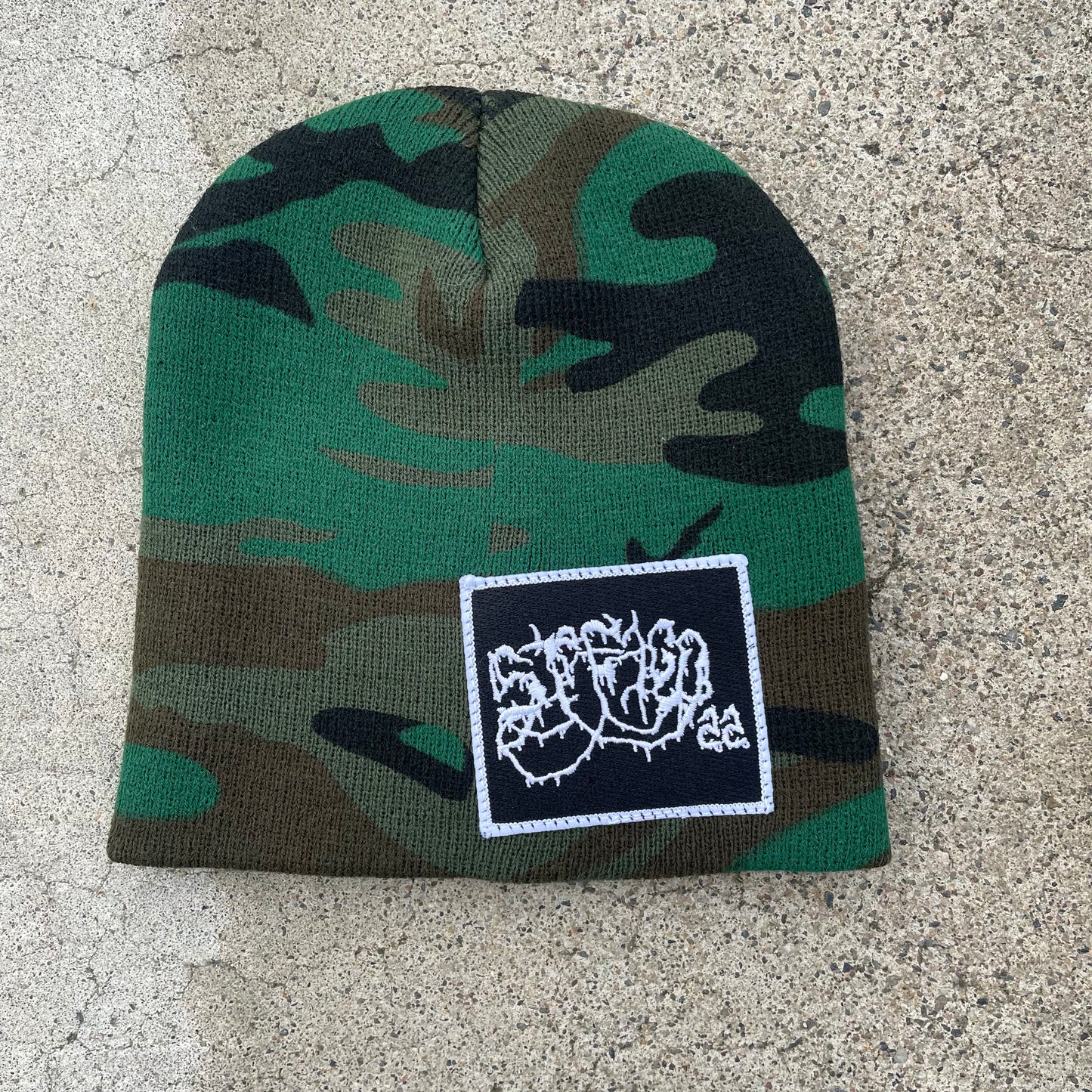 Patches Knit Beanie - Camo