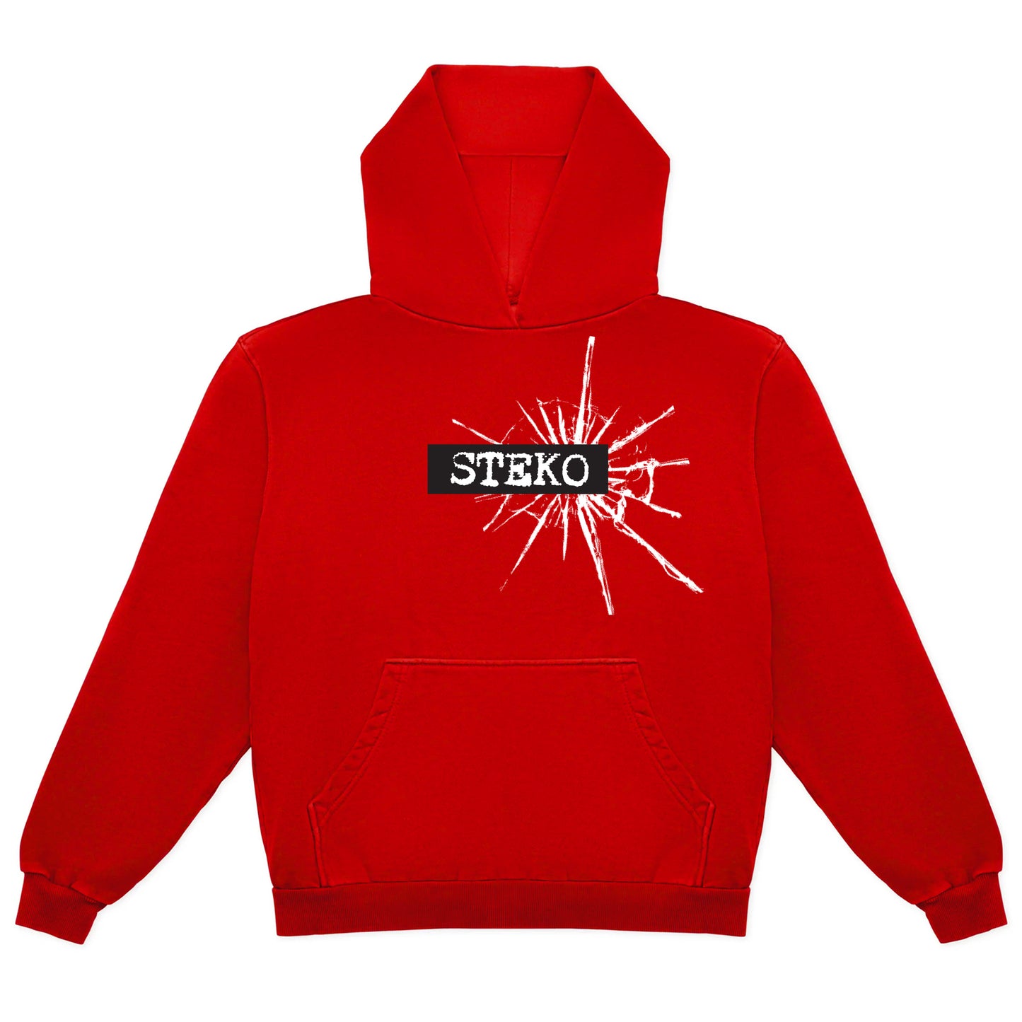 Damaged Hoody - Red