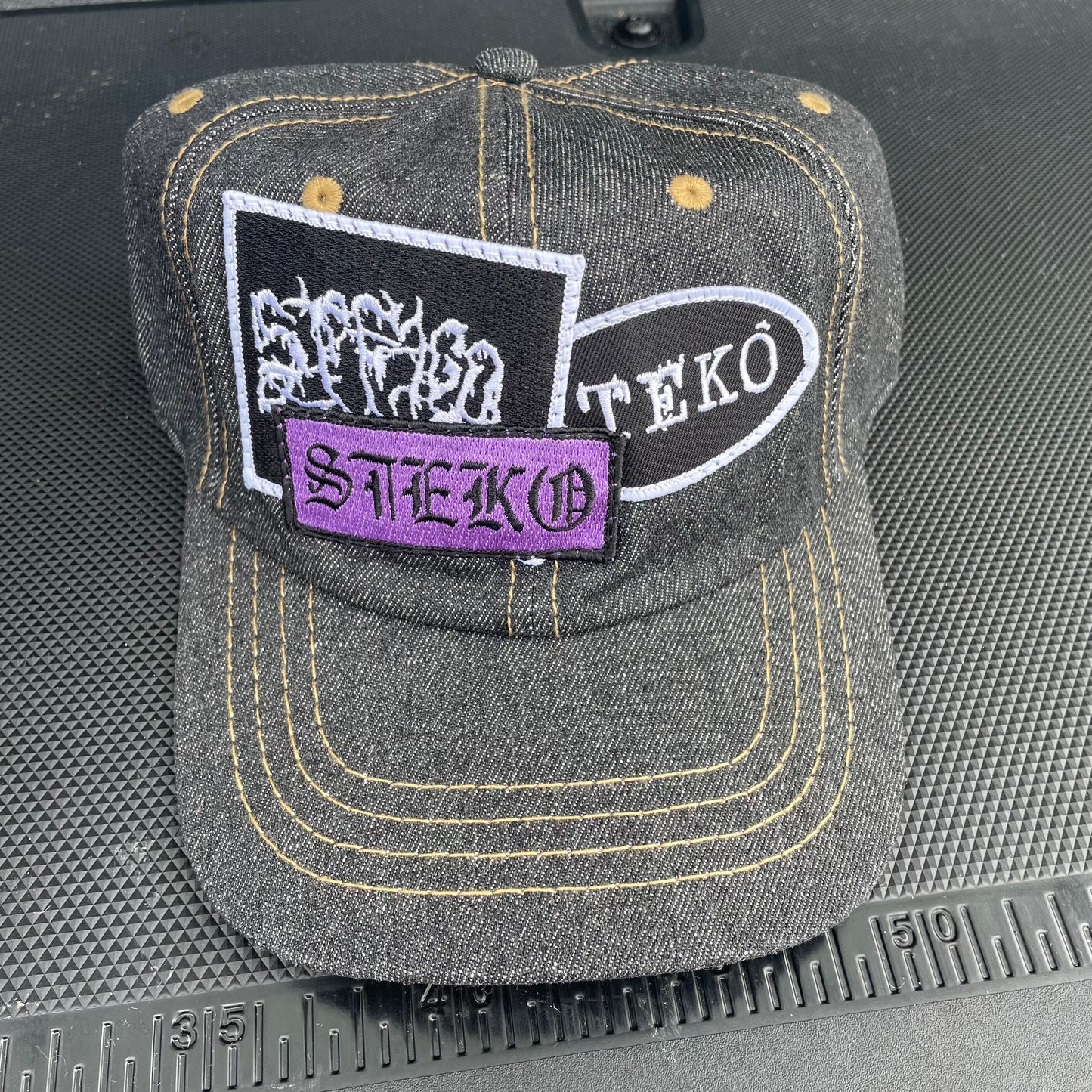 Denim Hat - Multi Patch