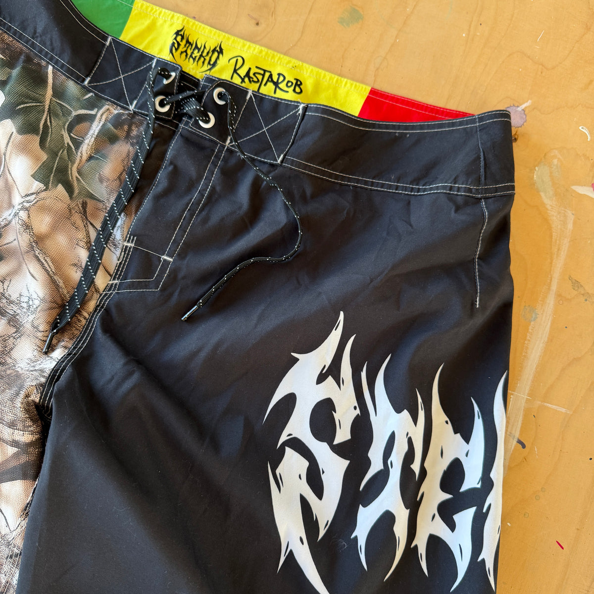 RASTA ROB BOARDSHORT  - Black
