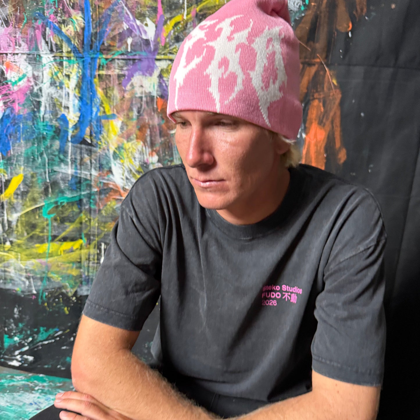 CRIME BEANIE - Pink
