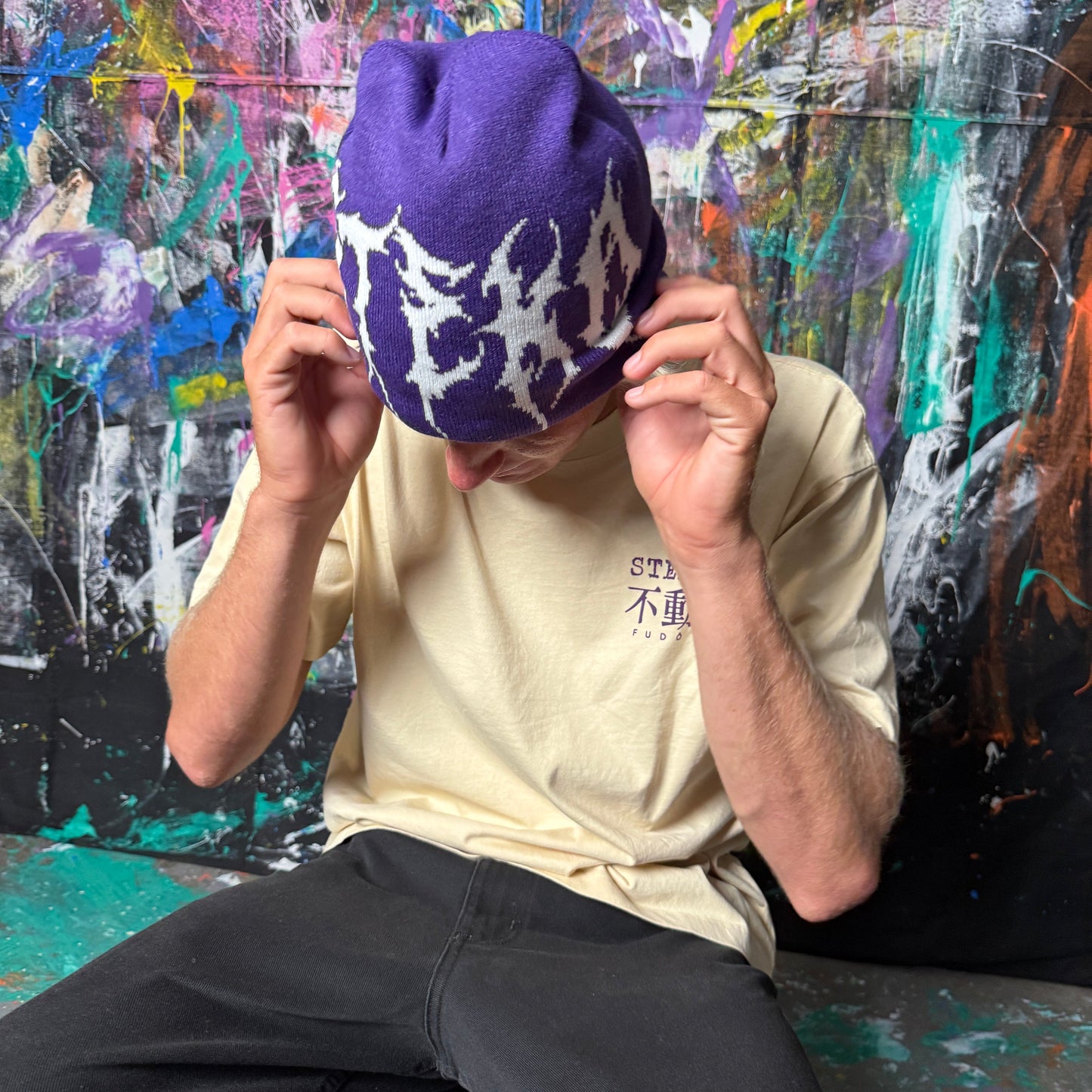 CRIME BEANIE - Purple
