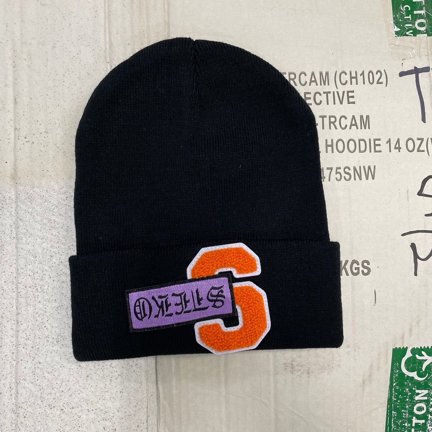 Patches Knit Beanie - Black S