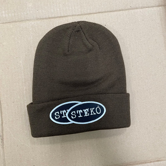 Patches Knit Beanie - Chocolate