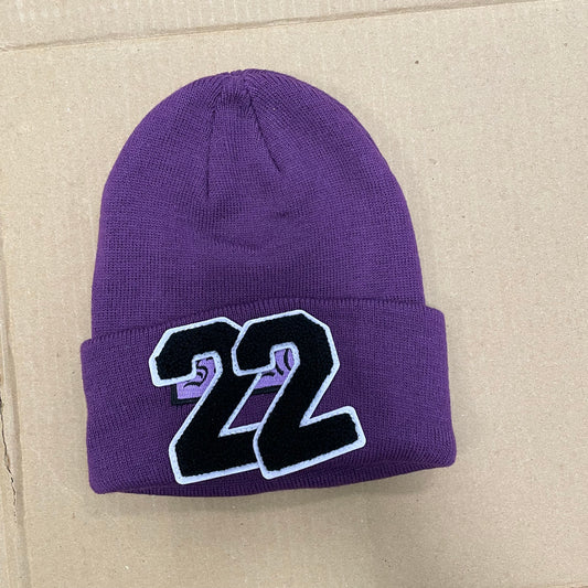 Patches Knit Beanie - Purple 22